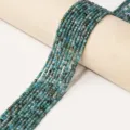 Natural blue faceted square loose beads for DIY handmade bracelet necklace jewelry supplies - Apatite / 2.5mm