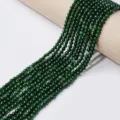 Brin de perles rondes en pierre précieuse verte DIY fabrication de bijoux bracelet 4mm - Jadeïte Vert Sec / Perle Ronde 4mm