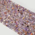 Natürliche Kristall Perlen Stränge Lila Quarz DIY Armband Schmuck Zubehör für Sie. - Natürlicher Violetter Phantomquarz / Perlendurchmesser ca. 5mm, ca. 95 Stück