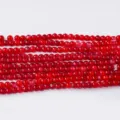 Perles Rondes en Agate Rouge 4mm Brins Semi-Finis pour Bracelet Collier DIY - Agate Rouge Sang de Pigeon / Perle Ronde 4mm
