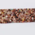 Perles rondes en cristal et agate naturelle pour création de bijoux DIY, collier bracelet 4mm. - Pierre Mixte Foncé / Perle Ronde 4mm