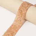 Natural faceted square crystal gemstone loose beads for DIY handmade bracelet necklace jewelry - Sunstone / 2.5mm