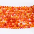 Natürliche rote Achat lose Perlen für DIY Armband Schmuck Herstellung Großhandel - Natürlicher Yanyuan Achat / 8mm (Ca. 40 Stück)