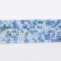 Perles rondes en cristal naturel agate, perles d'espacement DIY bracelet multicolore 4mm - Imitation Saphir Bleu / Perle Ronde 4mm