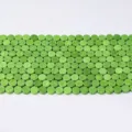 Grüne flache runde Perlen Strang halbfertige Edelsteinperlen für DIY Schmuck Ohrringe - Scheibenperlen / 8mm (ca. 50 Stück/Packung) / Ganqing-Grün