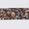 Perles rondes en cristal d'agate multicolore naturel pour bracelet collier fabrication bijoux. - Pierre Mixte Rouge Gris Type 2 / Perle Ronde 4mm
