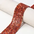 Natural red gemstone round beads strands for DIY handmade jewelry making bracelets necklaces - Round Bead Red Agate / 3mm