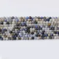 Perles rondes en agate et cristal naturel pour fabrication de bijoux de bricolage - Lapis Lazuli Mixte / Perle Ronde 4mm