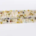 Perles rondes en agate naturelle multicolore en vrac pour fabrication de bijoux DIY bracelets en gros - Quartzite Mixte / Perle Ronde 4mm