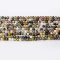 Perles rondes en cristal multicolore naturel pour fabrication de bracelet collier DIY. - Calcédoine Mixte Type 2 / Perle Ronde 4mm