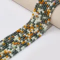 Perles rondes en agate de cristal naturel multicolore DIY perles en vrac pour bracelet 4mm - Jaspe Jaune du Myanmar / Perle Ronde 4mm