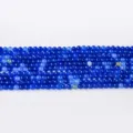 Perles rondes en agate bleue naturelle en vrac pour fabrication de bijoux bracelets DIY faits main - Agate Bleu Foncé / Perle Ronde 4mm