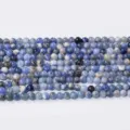 Perles rondes en cristal de pierre bleue naturelle de 4mm pour la fabrication de bijoux DIY. - Kyanite / Perle Ronde 4mm