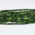 Perles rondes en pierre verte naturelle 4mm semi-finies DIY fabrication bracelet collier - Quartzite Vert / Perle Ronde 4mm