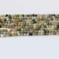 Perles rondes en agate de cristal naturel perles en vrac colorées pour la fabrication de bijoux. - Pierre Mixte Vert / Perle Ronde 4mm