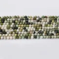 Perles rondes en pierres précieuses multicolores naturelles pour bricolage collier 4mm - Jade Bleu Et Blanc / Perle Ronde 4mm