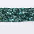 Perles rondes en cristal naturel semi-finies 4mm perles en vrac pour bijoux DIY faits. - Agate Vert Foncé / Perle Ronde 4mm
