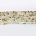 Perles rondes en cristal et agate naturelle 4mm multicolore DIY perles en vrac variante. - Perle Couleur Pierre Shoushan / Perle Ronde 4mm