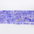 Perles rondes en agate cristal naturel bricolage semi-finies perles en vrac variante 4mm - Quartzite Violet Blanc / Perle Ronde 4mm