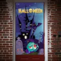 Bannière de porte d'Halloween décoration suspendue pour fête en extérieur château effrayant - Style 1