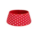 Collare per albero di Natale rosso con fiocchi di neve in paillettes, decorazione festiva. - Piccolo 40x60x20cm / Rosso
