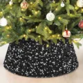 Schwarzer Pailletten Christbaumdecke Runder Weihnachtsbaumfuss Teppich Deko Party - Glitzer Pailletten Rund Stil / Schwarze Paillette