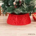 Jupe de base de collier d'arbre de Noel a paillettes rouges decoration fetes - Petit Cercle / Rouge