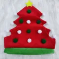 Grappige kerstboom vorm hoed rood en groen pluche vakantie feest kostuum volwassen - Rode Kerstboom Hoed