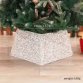 Base de collier de sapin de Noël en paillettes argentées décoration de fête 56cm - Quadrilatère/Carré Rétro / Argent