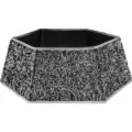 Jupe de sapin de Noel hexagonale a paillettes argentees decoration de pied d arbre 1pc - 60*80*25cm / Paillettes Noir Or Hexagonal
