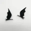 Black bat wing hair clips Halloween hair accessories spooky party costume styling details - 2 Pcs/Set / Black Bat Wing Hair Clips
