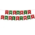 Christmas red and green plaid bunting banner holiday party hanging decoration supplies - Style New 028L / 3 Meters Long With A Red Rope