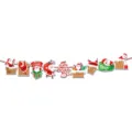 Christmas banner cartoon Santa Claus hanging decoration party holiday setup festive supply. - Style 036L / 3 Meters Long With A Red Rope
