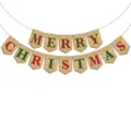 Christmas banner festive party hanging decoration vintage sheet music design red green letters - Style 032L / 3 Meters Long With A Red Rope