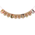 Vintage Christmas pennant banner decoration, festive Santa Claus hanging party flag display. - Style 034L / 3 Meters Long With A Red Rope