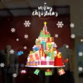 Autocollants de fenetre de Noel sapin boites cadeaux adhesifs statiques decor verre - XD—132