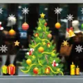 Stickers de fenetre de Noel statiques sapin flocon verre decoration festive top - XD—166