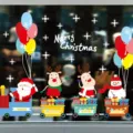 Autocollant électrostatique de fenêtre de Noël décoration de verre de vacances festive - XD—174