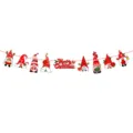 Christmas gnome banner hanging decoration holiday party festive wall decor cute cartoon flags - Style New 025L / 3 Meters Long With A Red Rope
