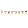 Christmas burlap triangular bunting banner hanging decoration for holiday party festive setup. - Style 015L / 3 Meters Long With A Red Rope