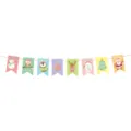 Christmas cartoon bunting banner hanging flags party decoration festive supplies cute - Style 017L / 3 Meters Long With A Red Rope