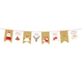 Christmas party hanging banner festive decoration colorful paper flags for holiday setup - Style 016L / 3 Meters Long With A Red Rope