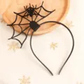 Halloween schwarze Spinne Netz Filz Haarreif gruselig Party Haarschmuck Kostüm Zubehör - Spinnennetz Stirnband