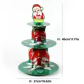 Weihnachten 3-stöckige Papp-Cupcake-Ständer Dessert Display Turm Party Tisch Dekoration 45cm - Weihnachtsmann-Stil