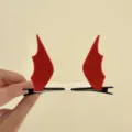 Halloween rote Filz Fledermausflügel Haarklammern süße Teufel Hörner Haarnadel Party Accessoires - Rote Fledermausflügel Haarspangen (Paar)