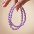 Natuurlijke Braziliaanse amethist armband lavendel paarse edelsteen multi-cirkel - Brazilië Paars Dubbellaags / Natuurlijke Amethist Armband 4-5mm