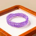 Lavendel amethyst meerlaagse kralen armband natuurlijk kristal sieraden variant mooi - Brazilië Paars Drielaags / Natuurlijke Amethist Armband 4-5mm