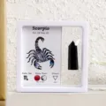 Natural Crystal Zodiac Point Column Desktop Ornament Scorpio Healing Meditation Gift Display Frame - Scorpio-Obsidian