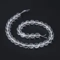 Natürliche klare Quarz facettierte Perlen DIY Schmuck Armband Halskette Zubehör Kette. - 128-Facetten Diamantschliff Weißer Kristall / 6mm (Ca. 64 Perlen)
