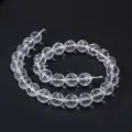 Faszinierende klare Bergkristall Perlen, transparente Kristall-Rundperlen für DIY Schmuck - 64-Facetten Diamantschliff Weißer Kristall / 6mm (Ca. 64 Perlen)